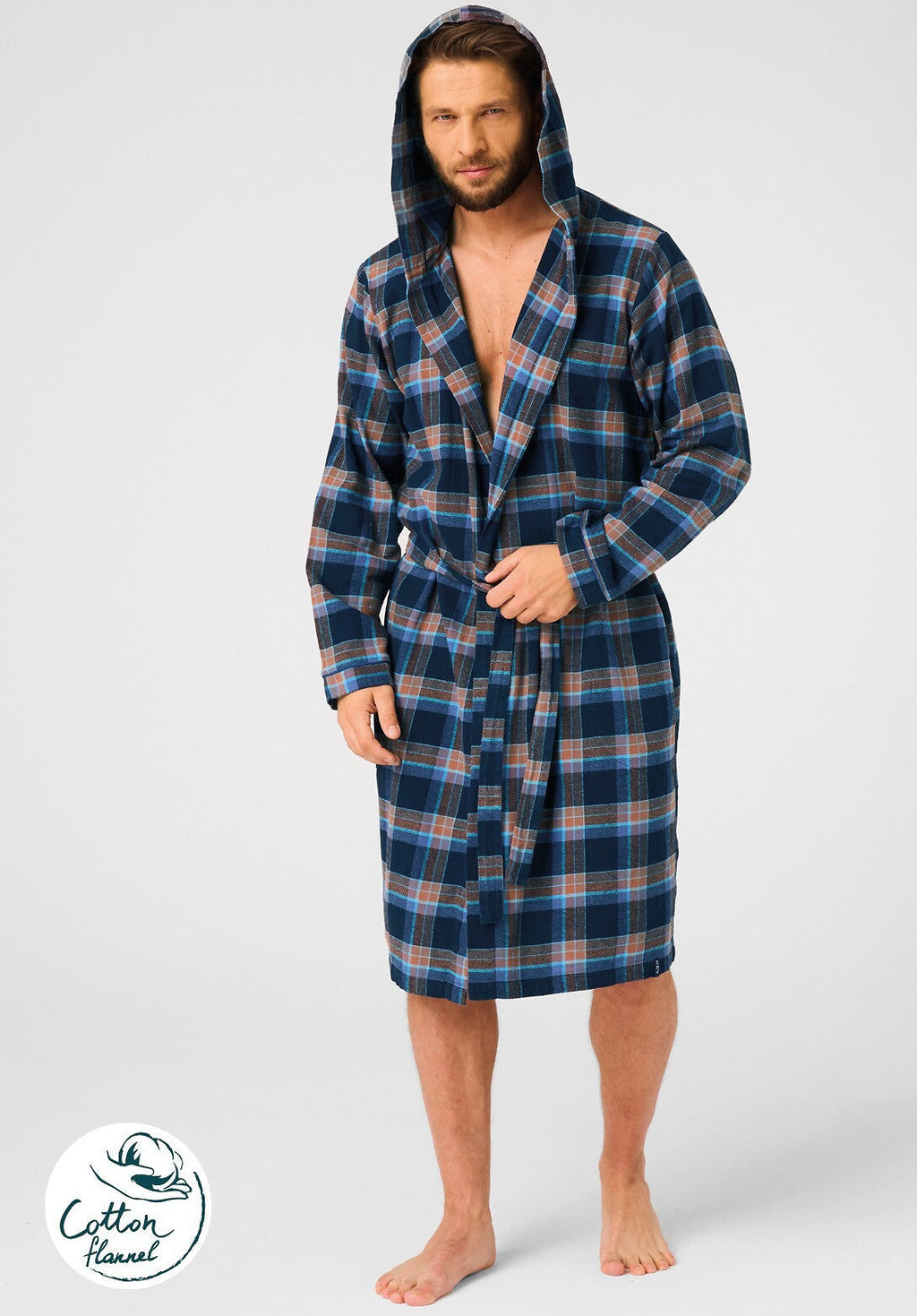 Vestaglia classica da uomo in pile scozzese | mgl 431