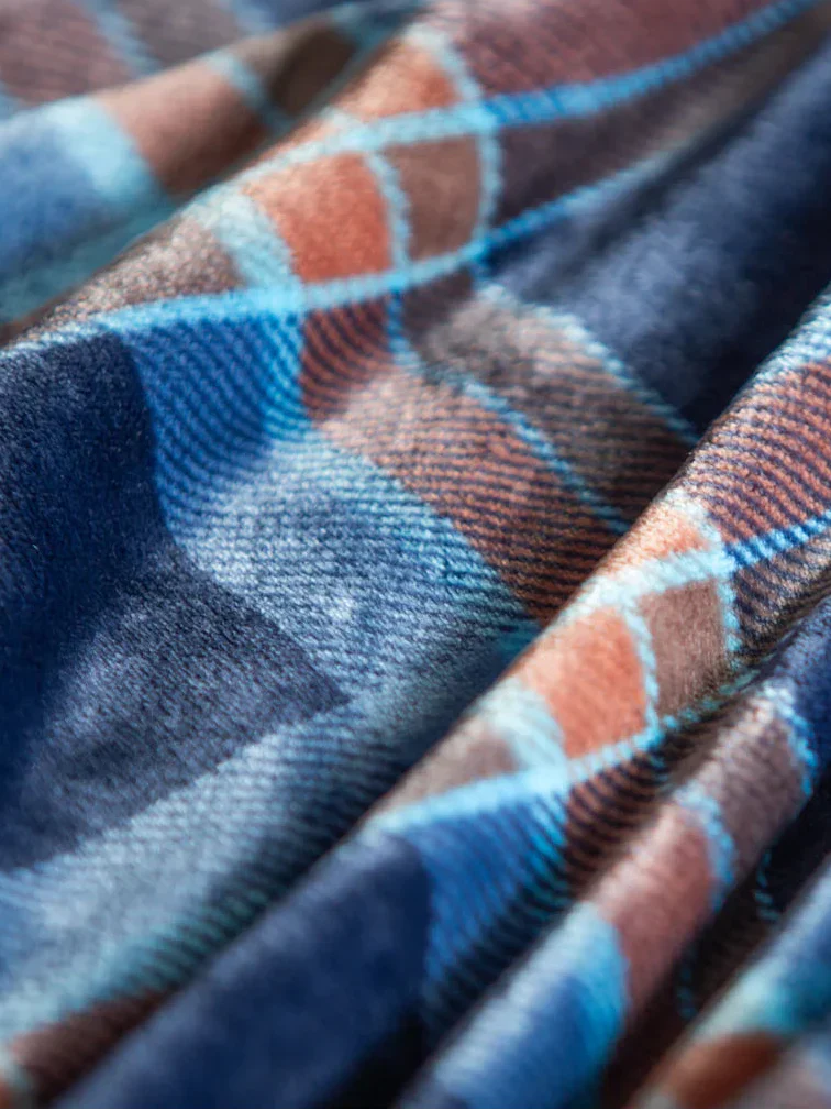 Vestaglia classica da uomo in pile scozzese | mgl 431