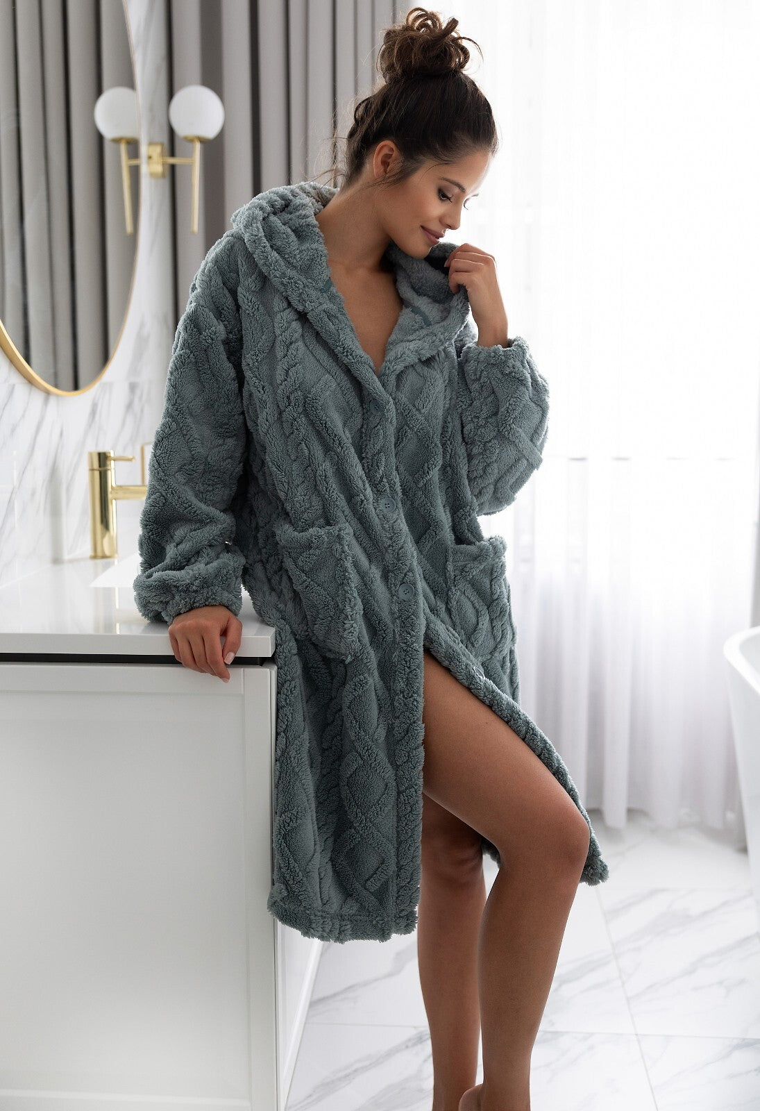 Vestaglia da camera donna con cappuccio grethen