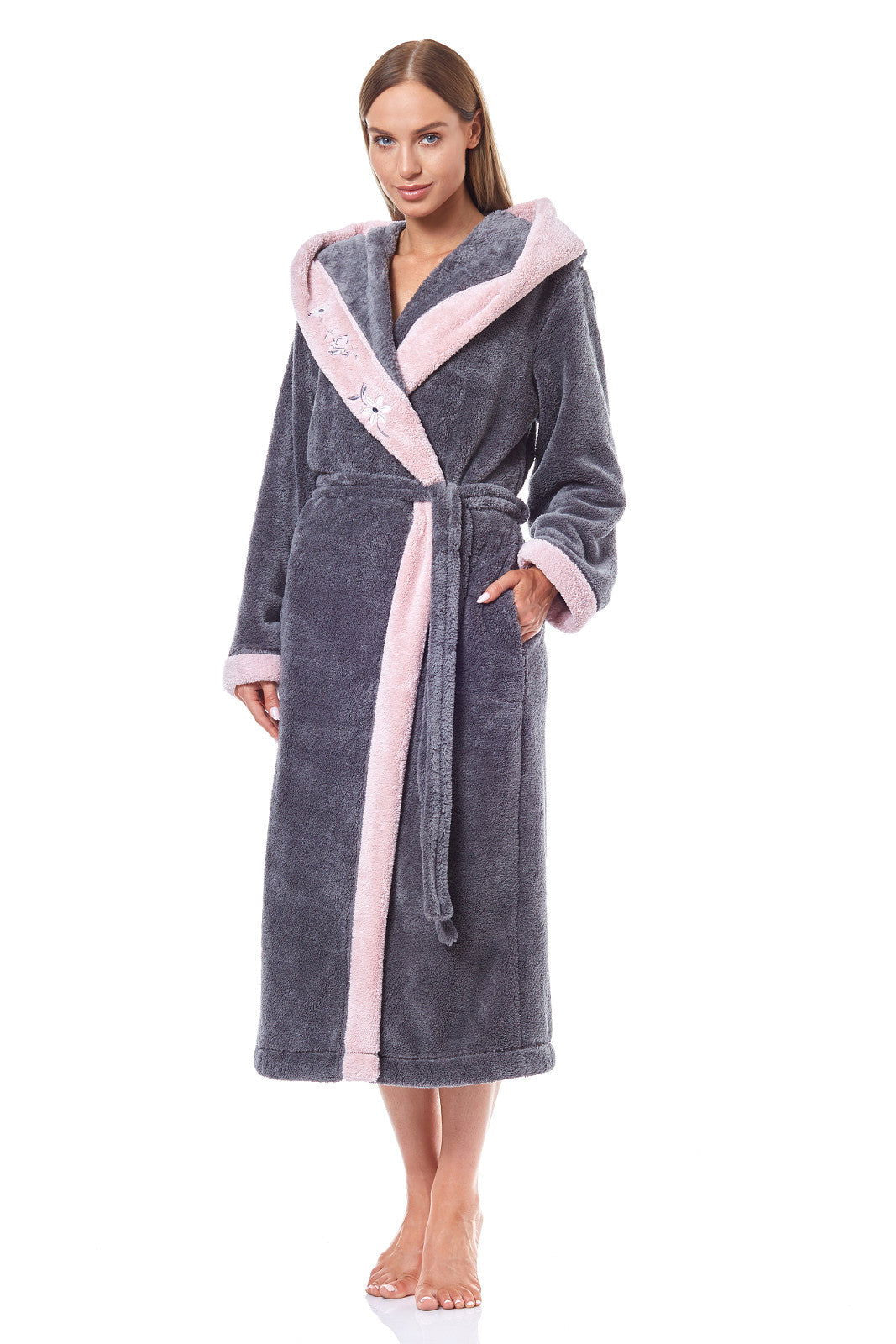 Vestaglia da donna in morbido e caldo tessuto - hft