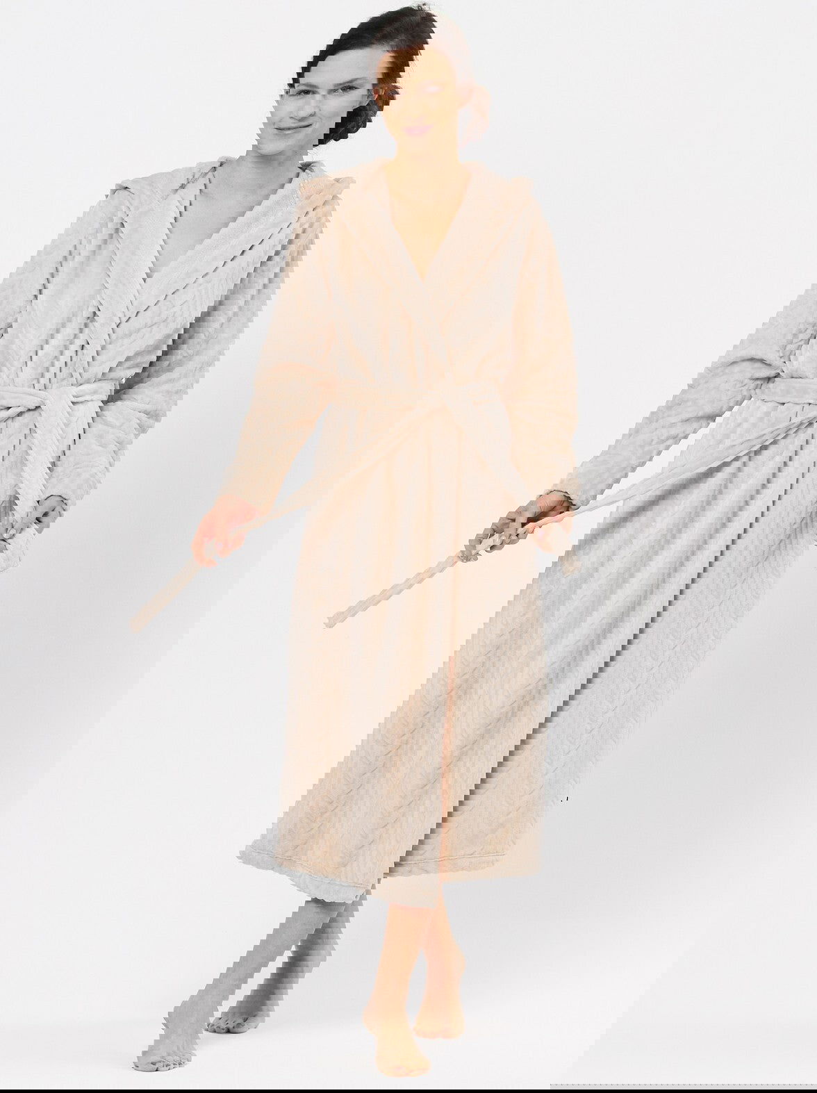 Vestaglia lunga da donna in maglieria super soft - arienne