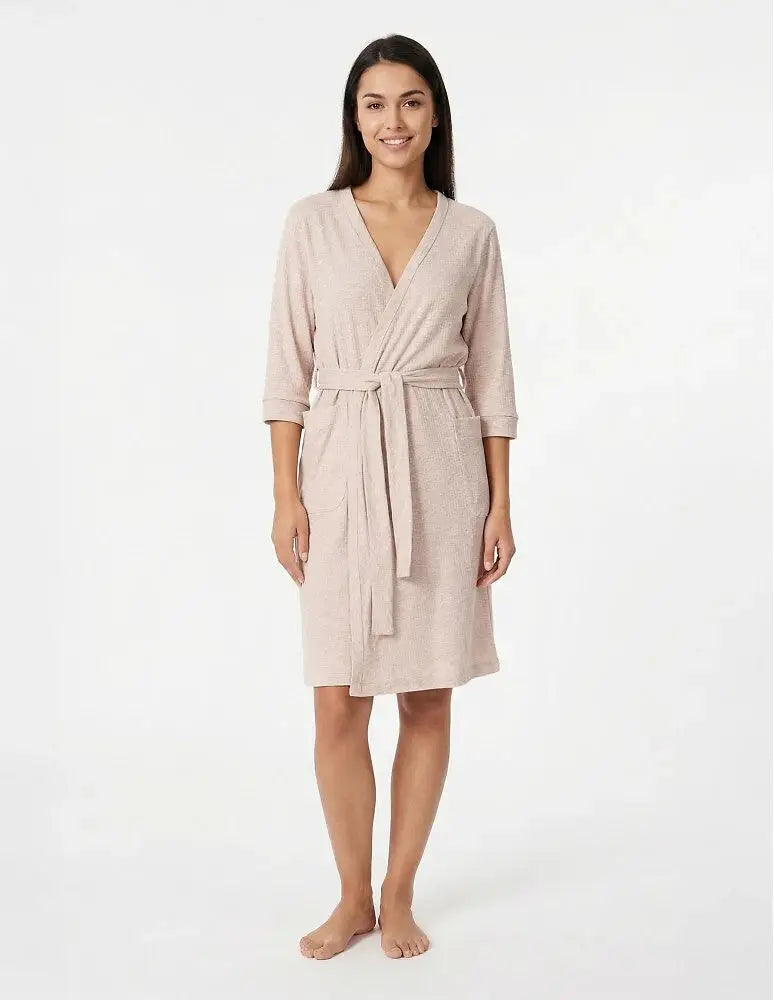 Vestaglia melange soft-touch – comfort elegante e praticità