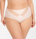 Vicky - beige - slip da donna a vita alta in microfibra