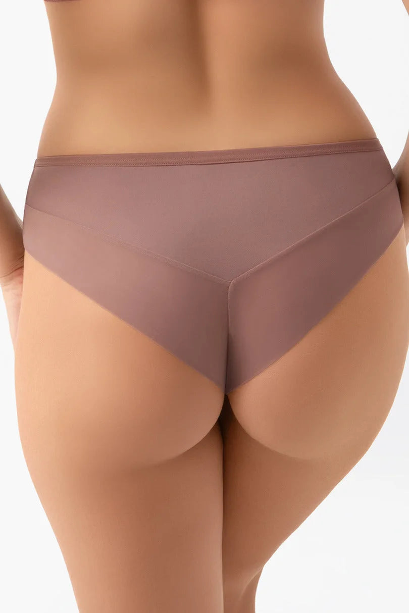 Vicky - cappuccino - slip brasiliano da donna in microfibra