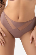 Vicky - cappuccino - slip brasiliano da donna in microfibra