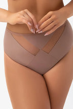 Vicky - cappuccino - slip da donna a vita alta