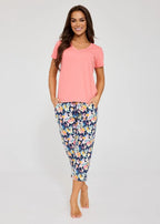 Violetta | pigiama donna in cotone – maglia con scollo a v