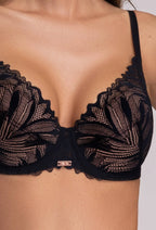 Yasmin | reggiseno push-up in pizzo - nero - 2104