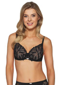 Yasmin | reggiseno push-up in pizzo - nero - 2104