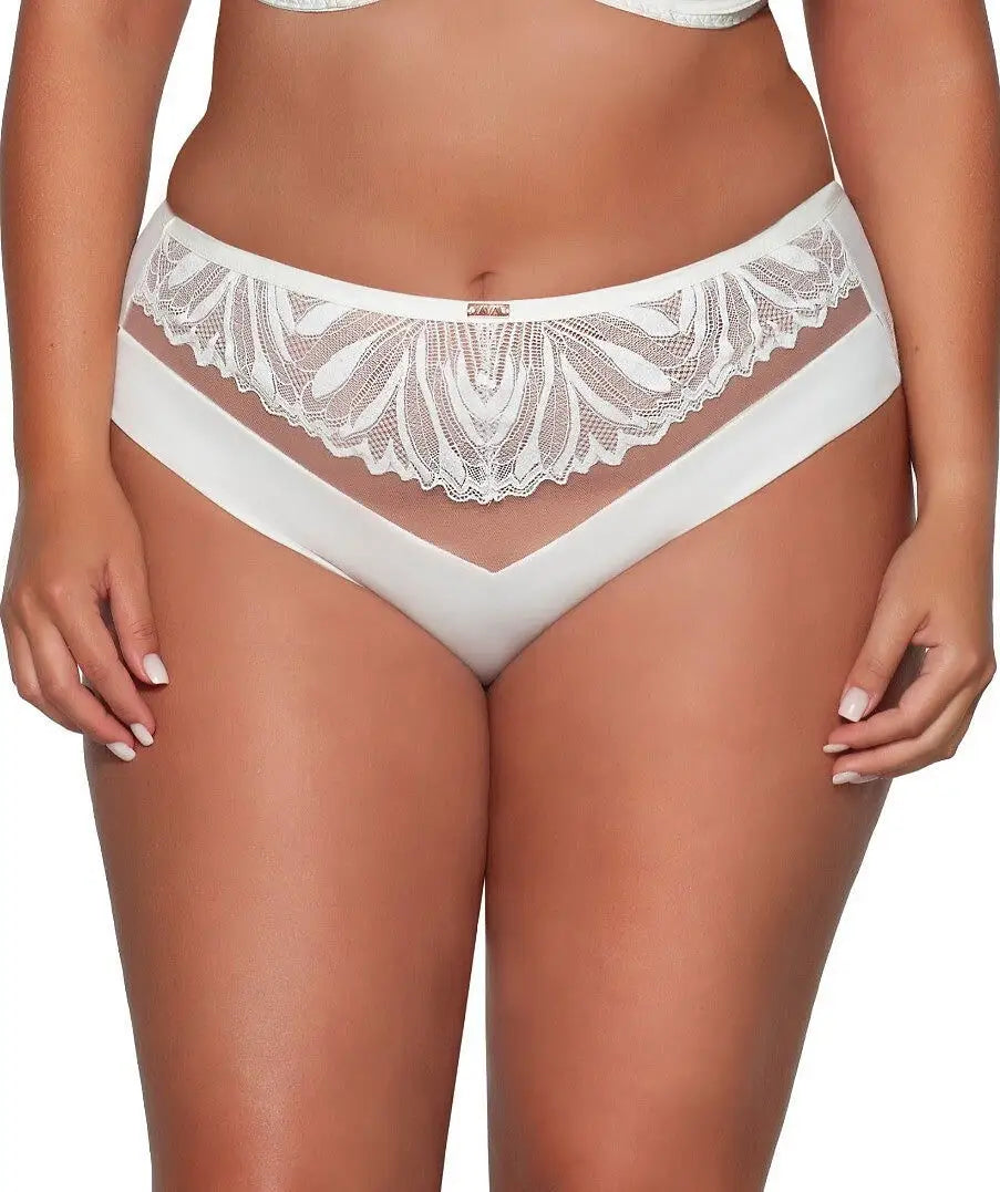 Yasmin | slip in microfibra e pizzo - ecru - 2107