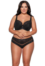 Yasmin | slip in microfibra e pizzo - nero - 2107