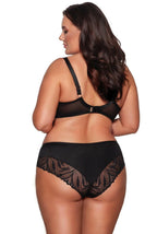 Yasmin | slip in microfibra e pizzo - nero - 2107