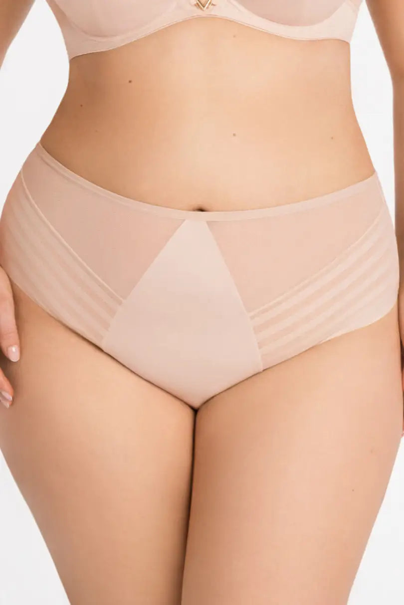 Yoko | slip da donna in microfibra a vita alta - beige