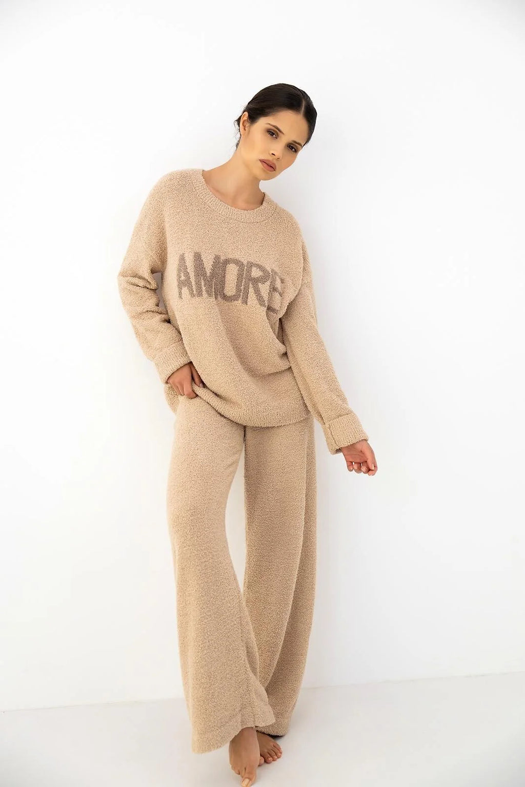 Zerina - tuta homewear da donna in soffice bouclé