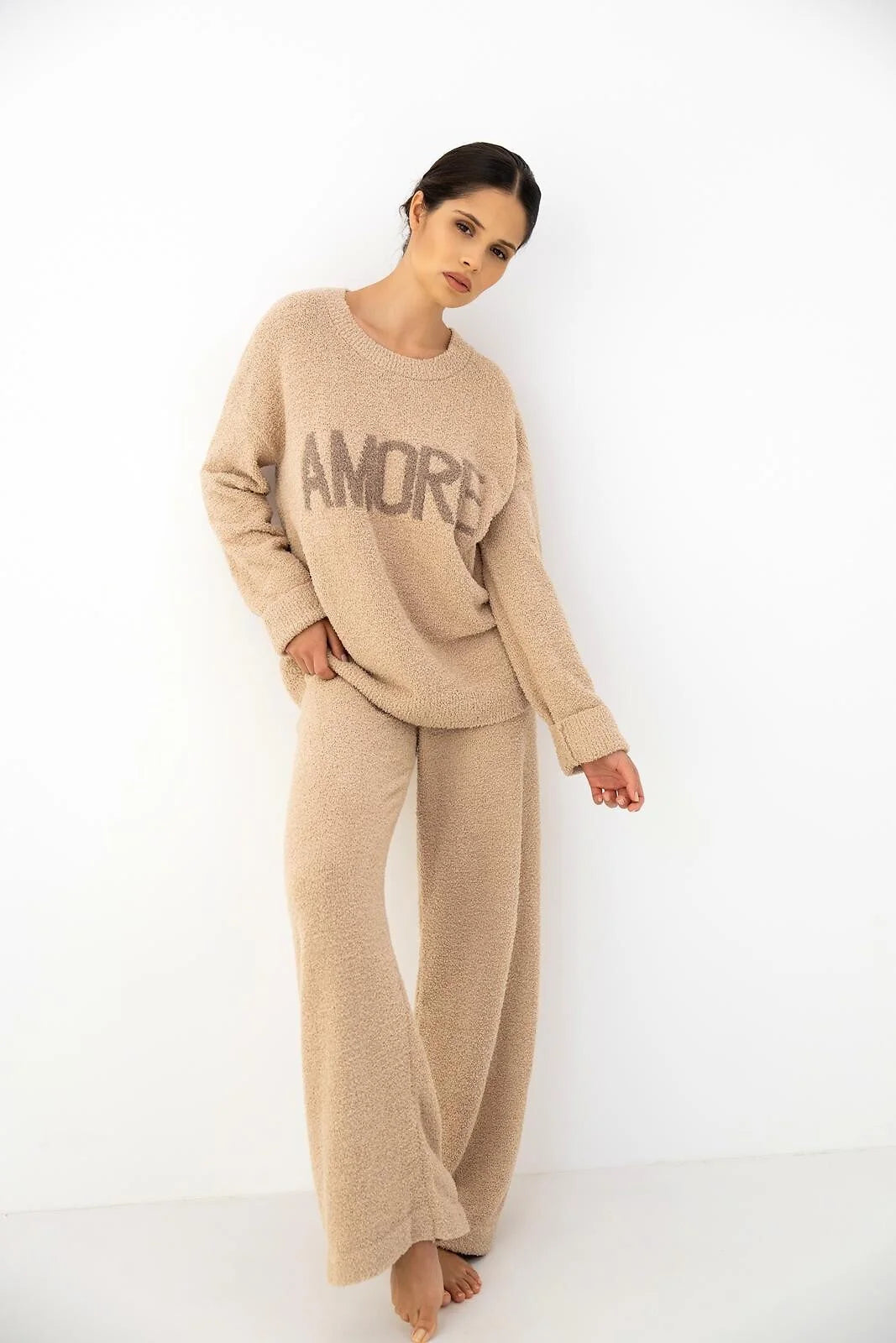 Zerina - tuta homewear da donna in soffice bouclé